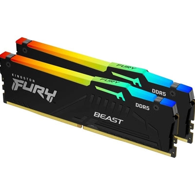Kingston FURY Beast KF556C40BBAK2-64 64GB (2x32GB) System Memory, DDR5, 5600MHz, Black, 288 Pin, AMD EXPO Certified Kingston FURY Beast KF556C40BBAK2-64 64GB (2x32GB) System Memory, DDR5, 5600MHz, Black, 288 Pin, AMD EXPO Certified